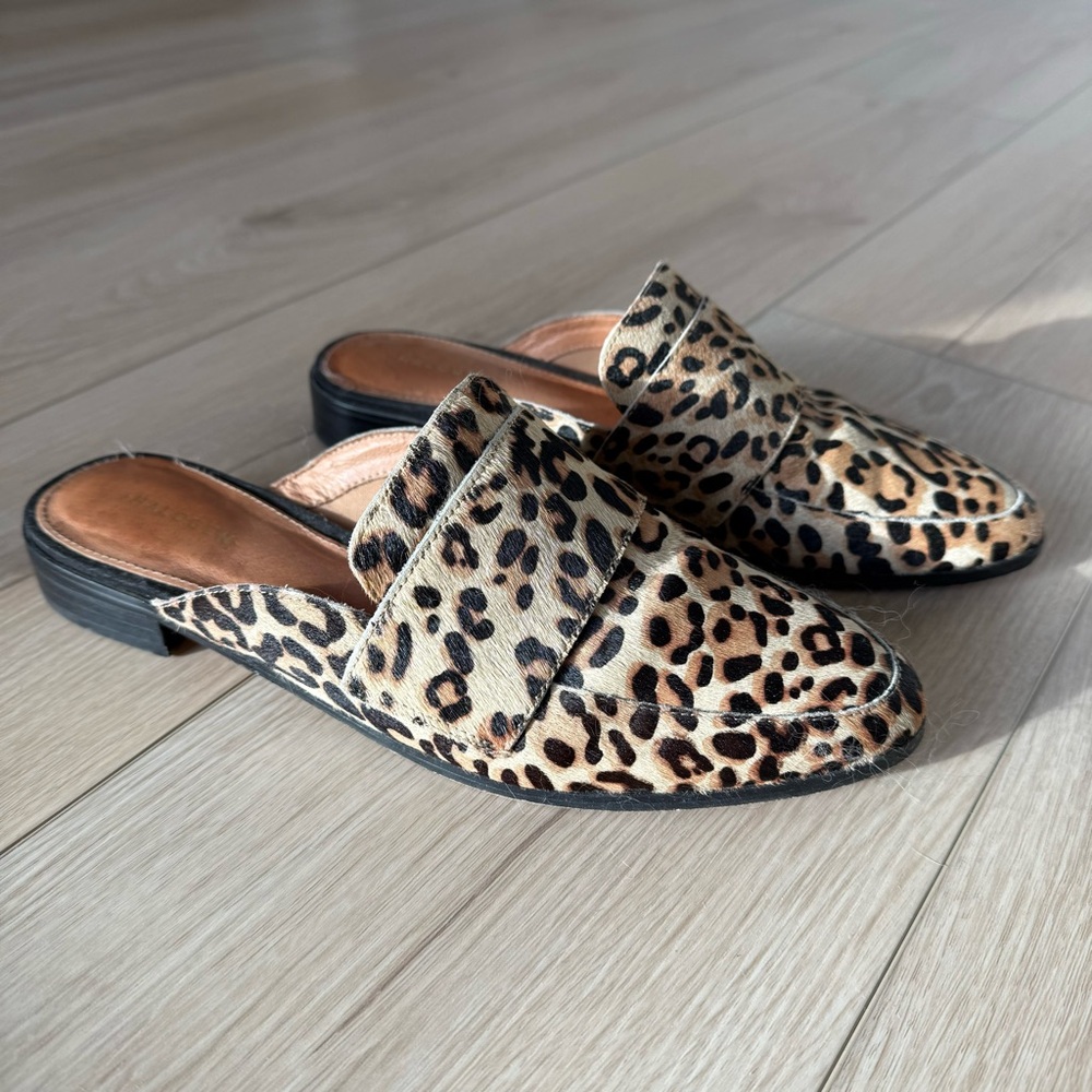 Halogen Violet Leopard Calf Hair Mule
